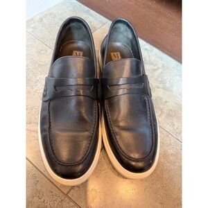 Bruno Magli Diego Black Leather Penny Loafer Sneakers Mens 11.5 M MB4DSLA0